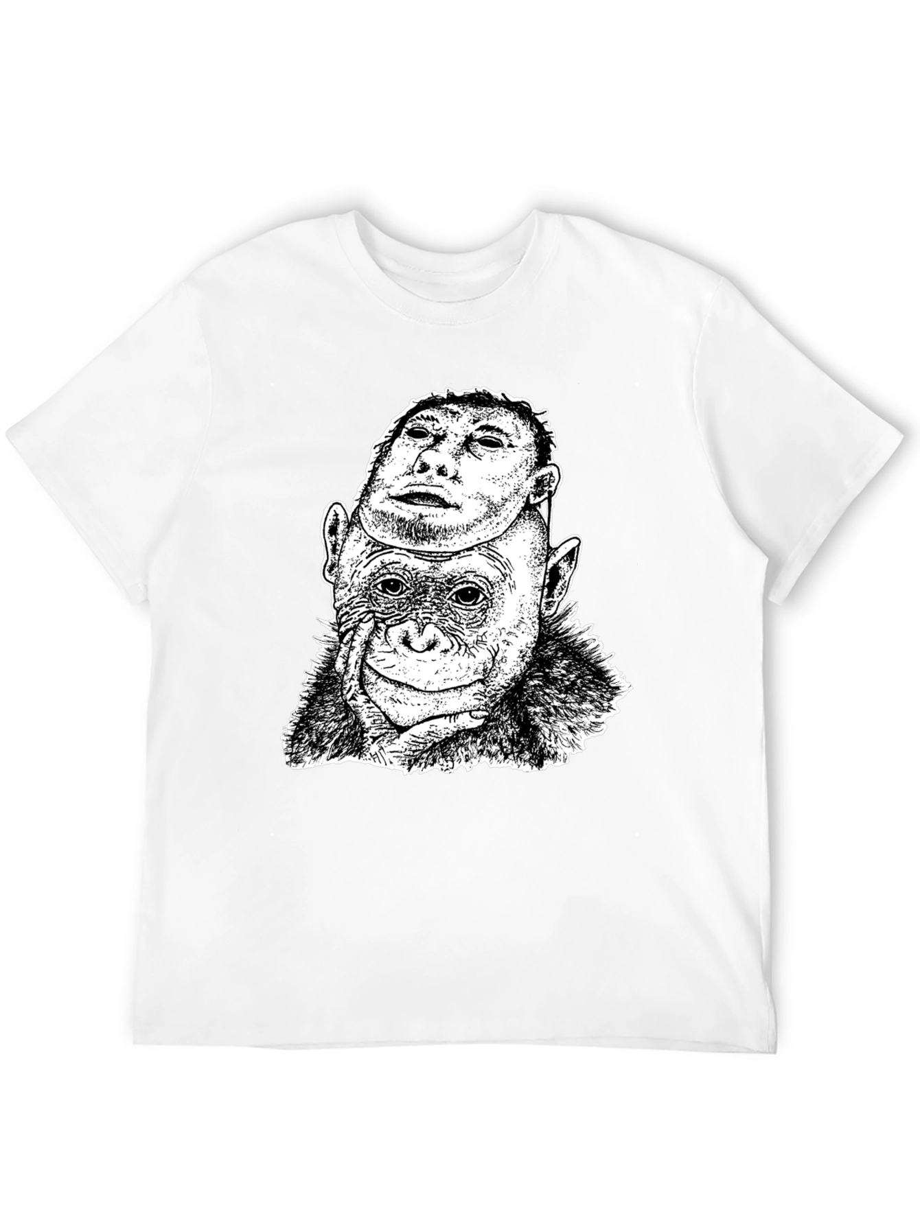 Chimpanzee Mask Graphic T-Shirt
