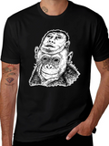Chimpanzee Mask Graphic T-Shirt