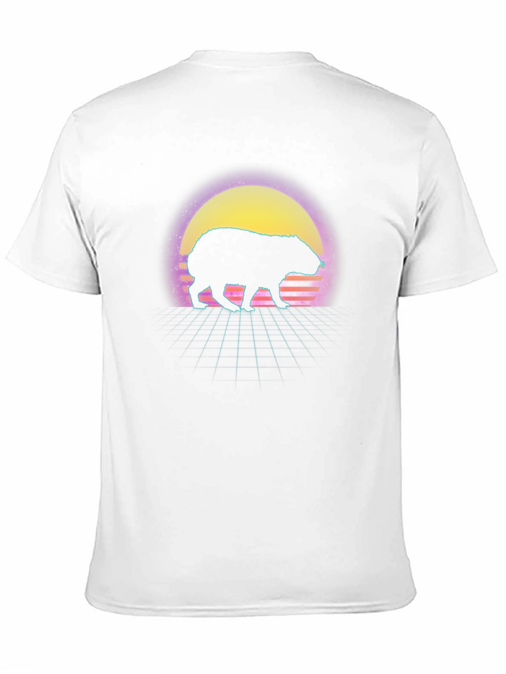Retro Capybara Sunset Graphic Tee