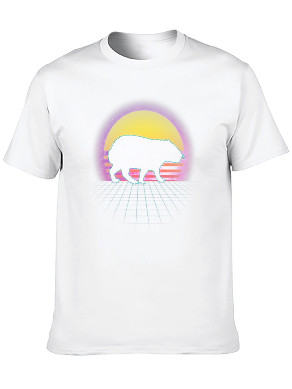 Retro Capybara Sunset Graphic Tee