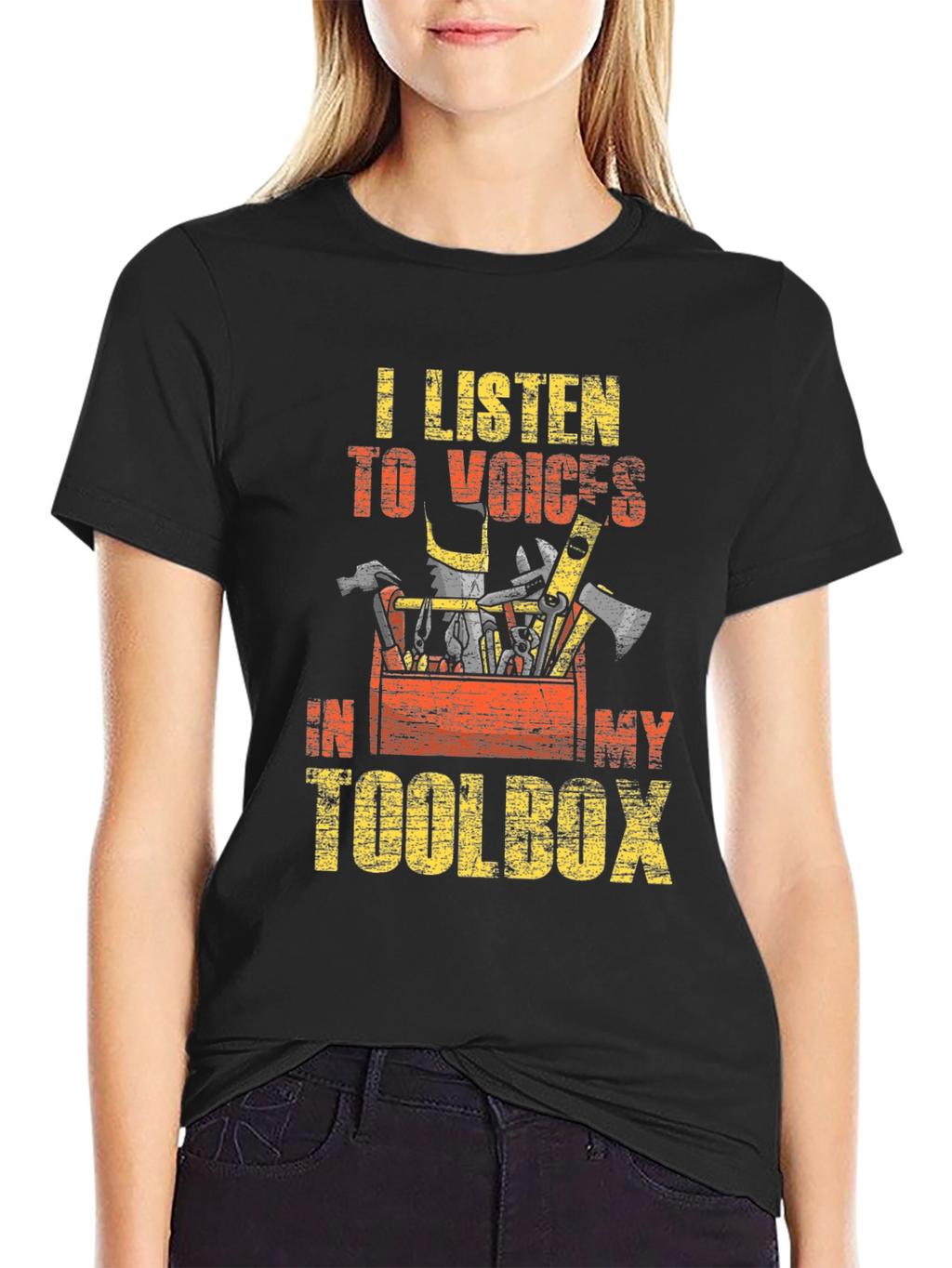 Toolbox Voices Mens Black Graphic T-Shirt