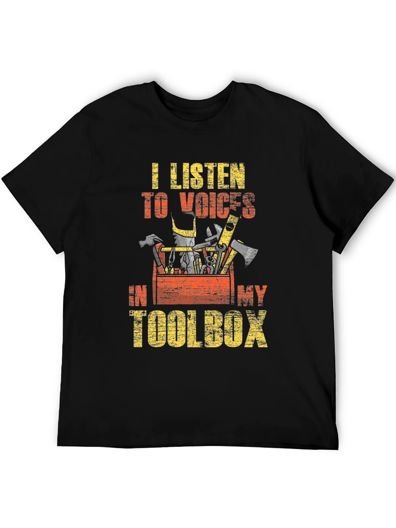 Toolbox Voices Mens Black Graphic T-Shirt