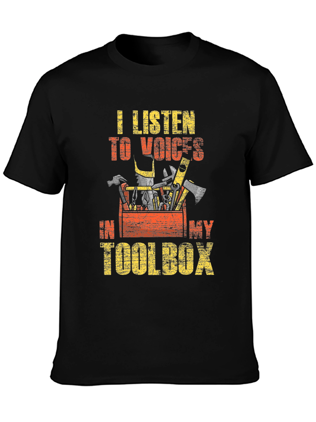 Toolbox Voices Mens Black Graphic T-Shirt