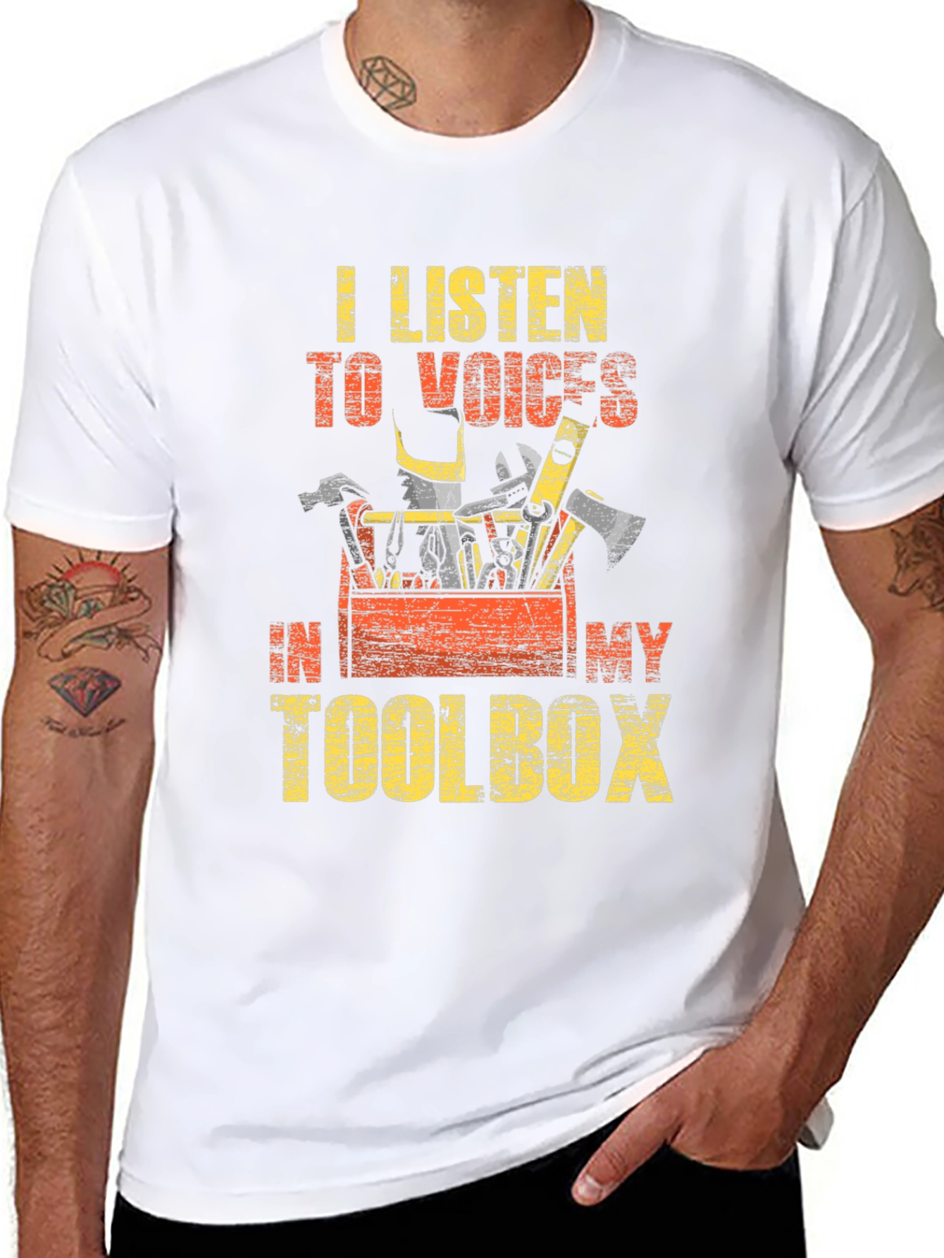Toolbox Voices Mens Black Graphic T-Shirt