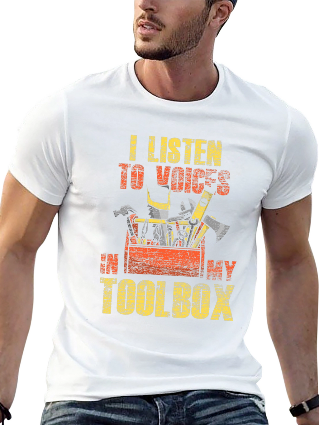 Toolbox Voices Mens Black Graphic T-Shirt