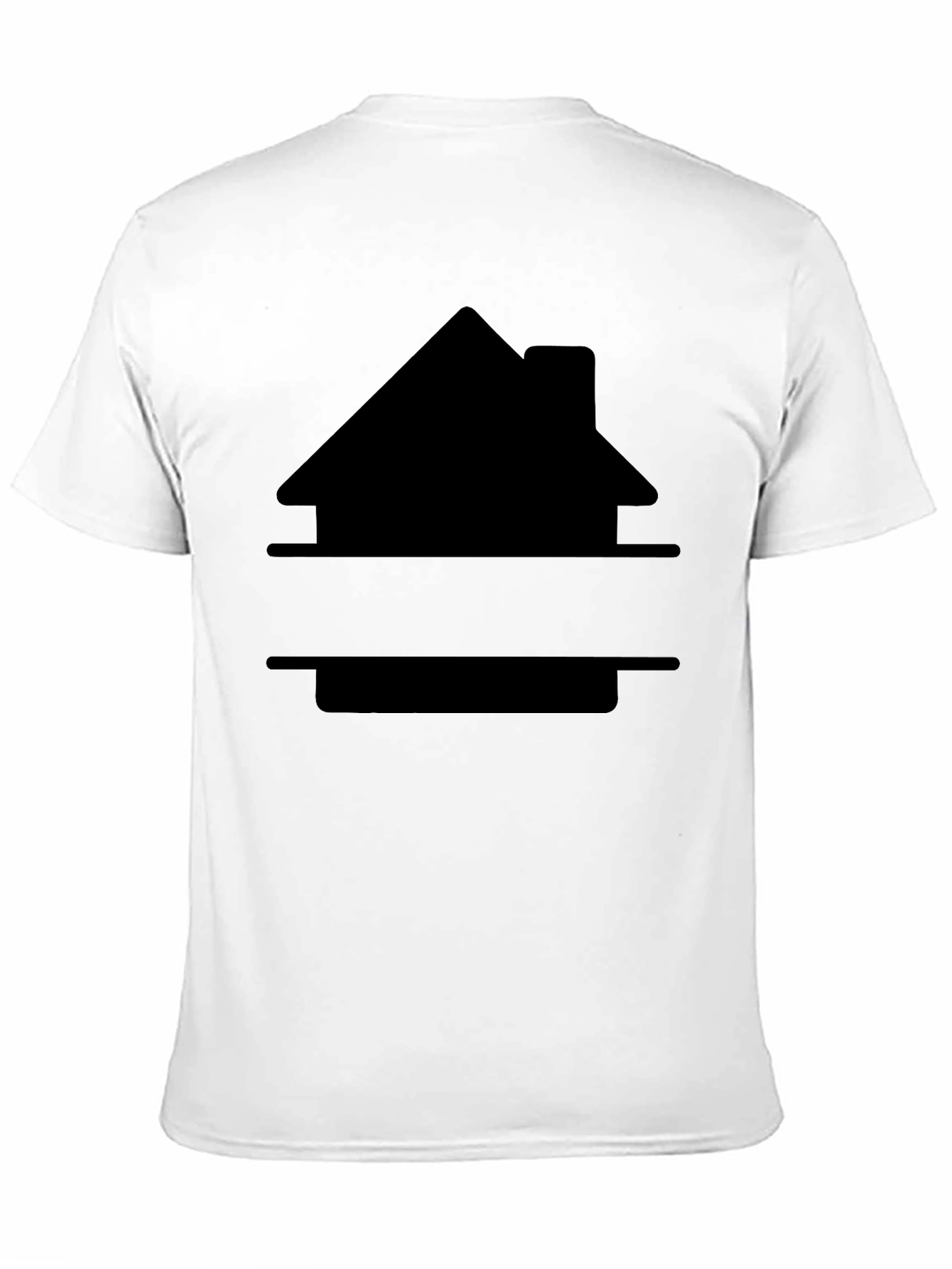 Customizable House Graphic Tee - Black