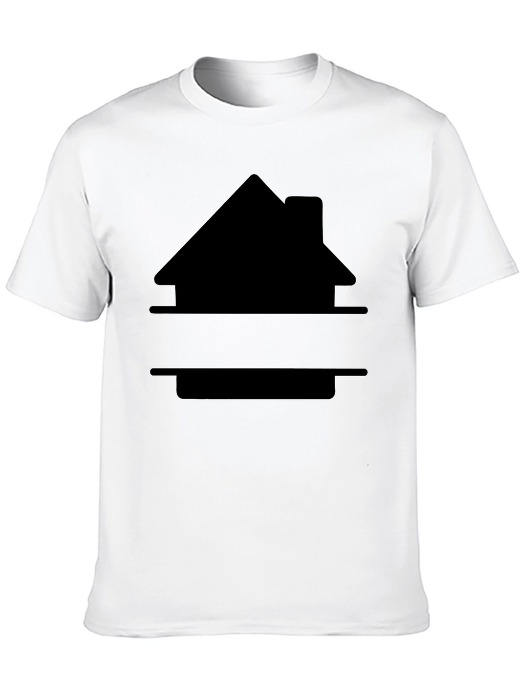 Customizable House Graphic Tee - Black