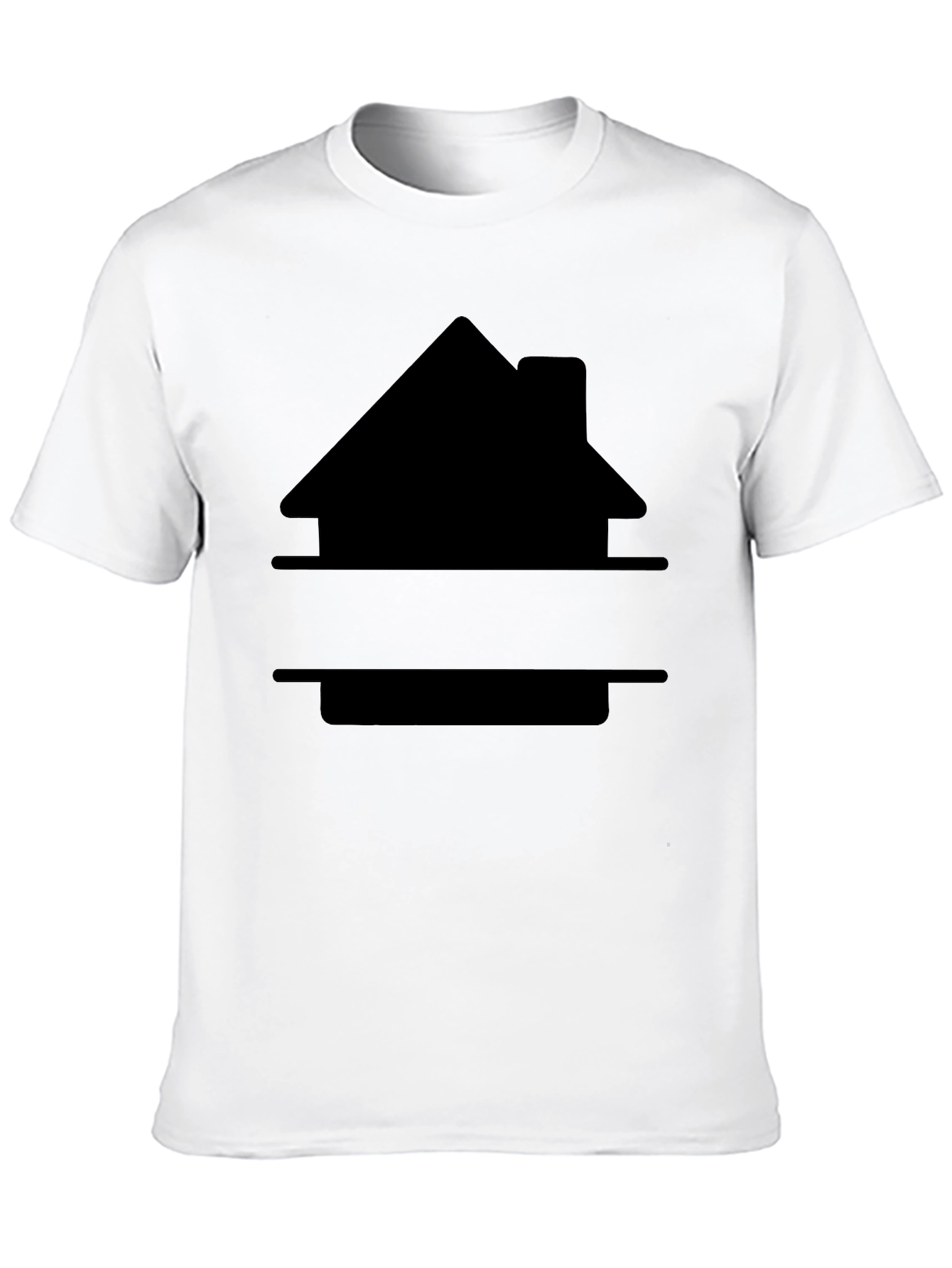 Customizable House Graphic Tee - Black