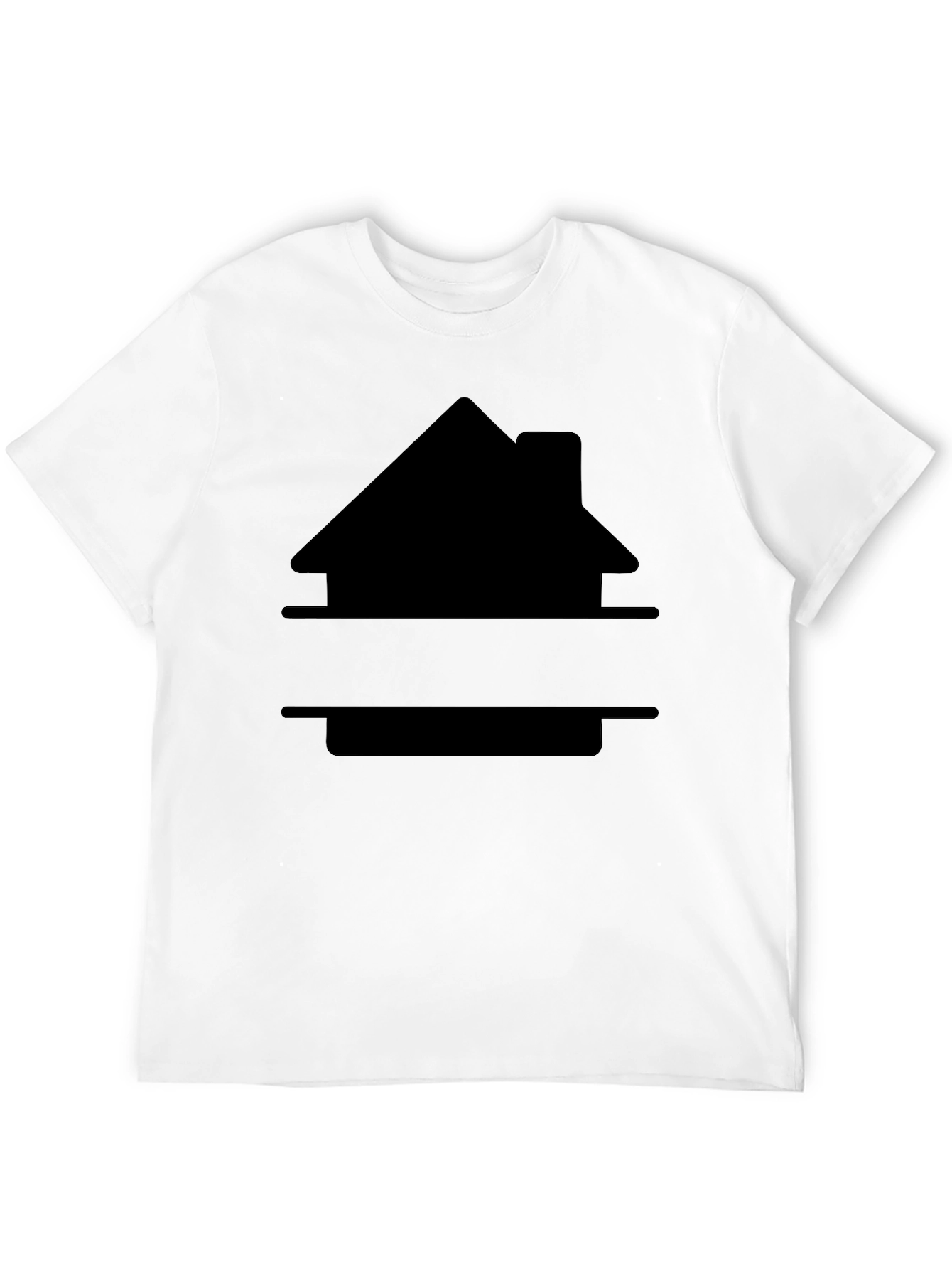 Customizable House Graphic Tee - Black