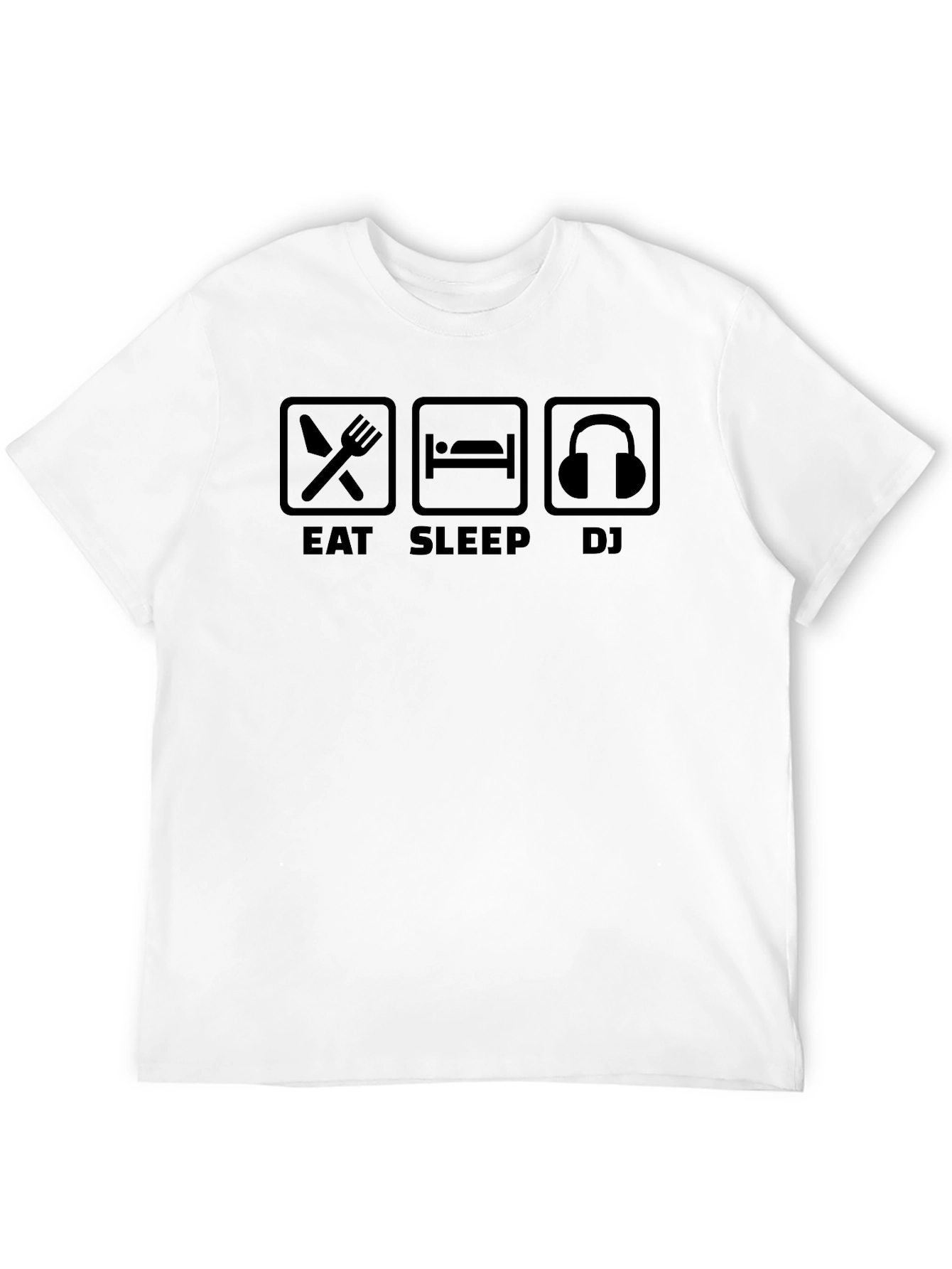 Eat Sleep DJ Black T-Shirt - Music Lover Tee