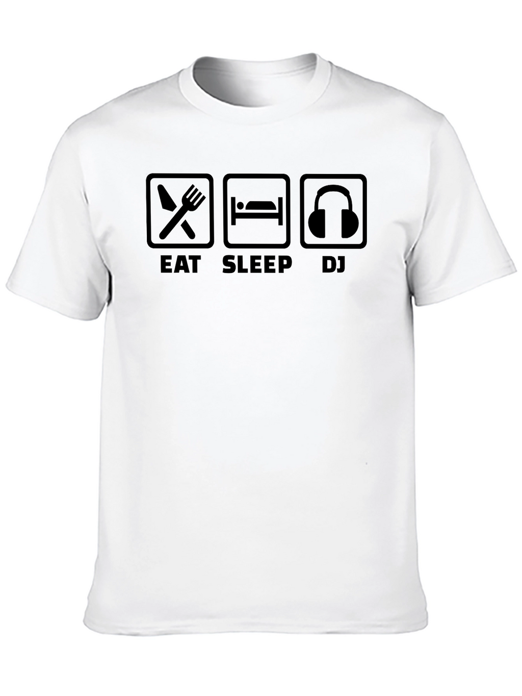 Eat Sleep DJ Black T-Shirt - Music Lover Tee