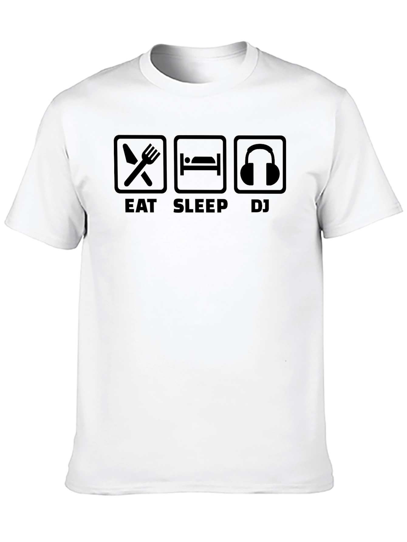 Eat Sleep DJ Black T-Shirt - Music Lover Tee