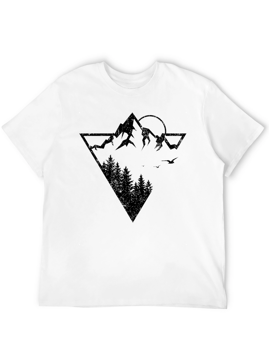 Mountainscape Graphic Print T-Shirt