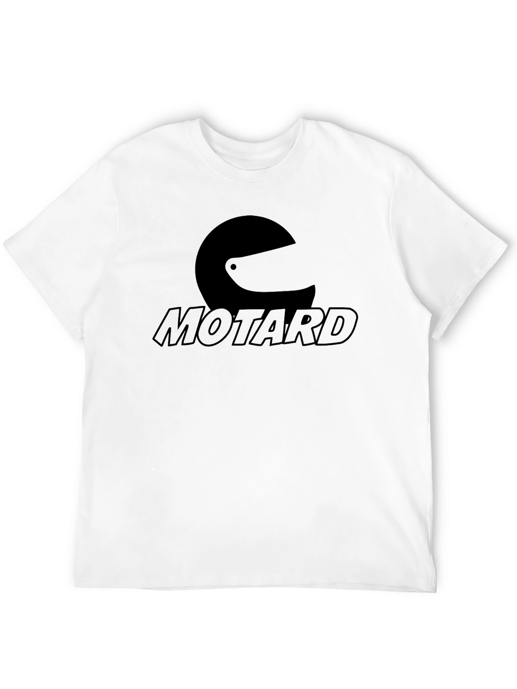 Motard Helmet Graphic Tee - Black