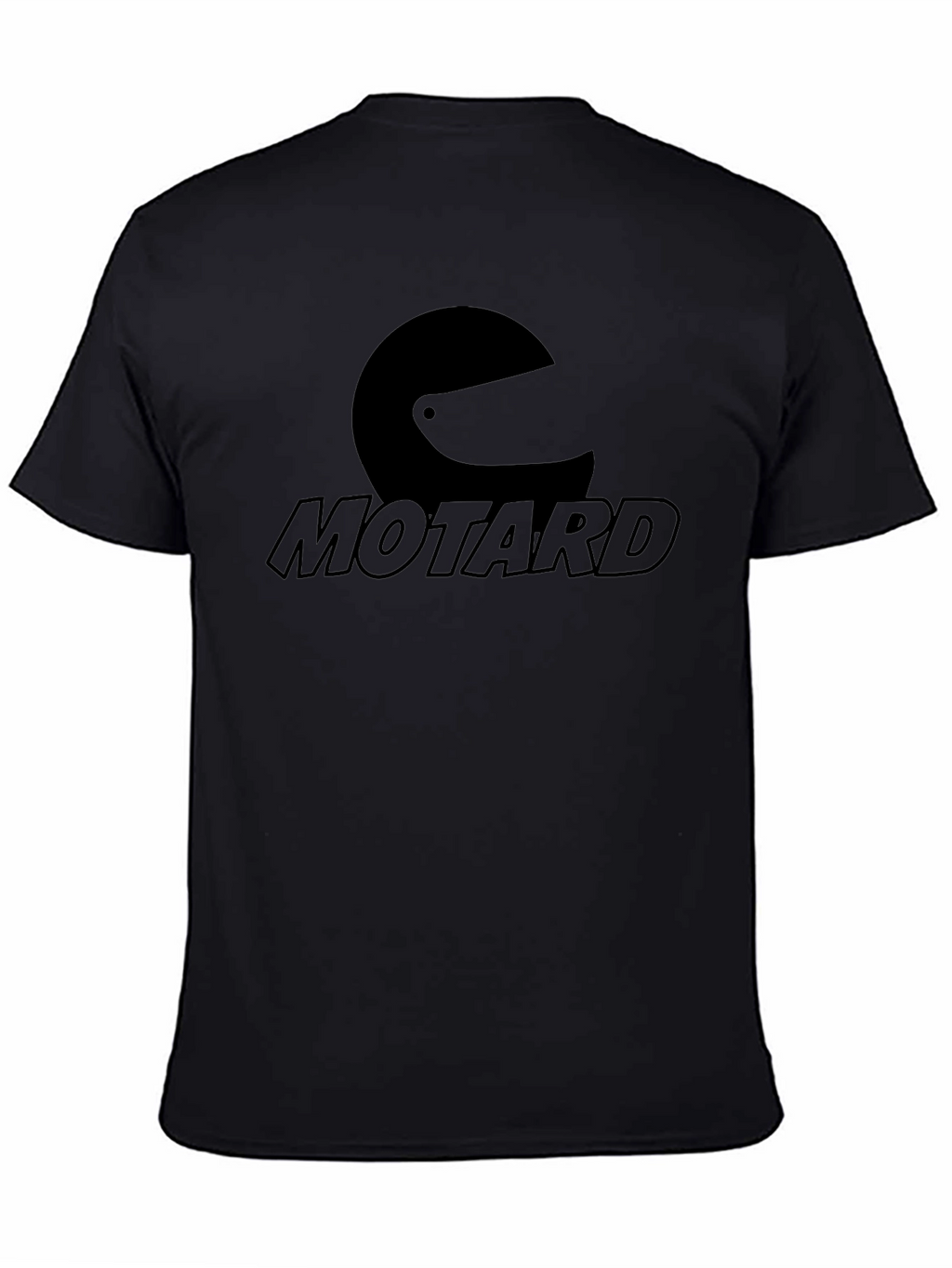 Motard Helmet Graphic Tee - Black