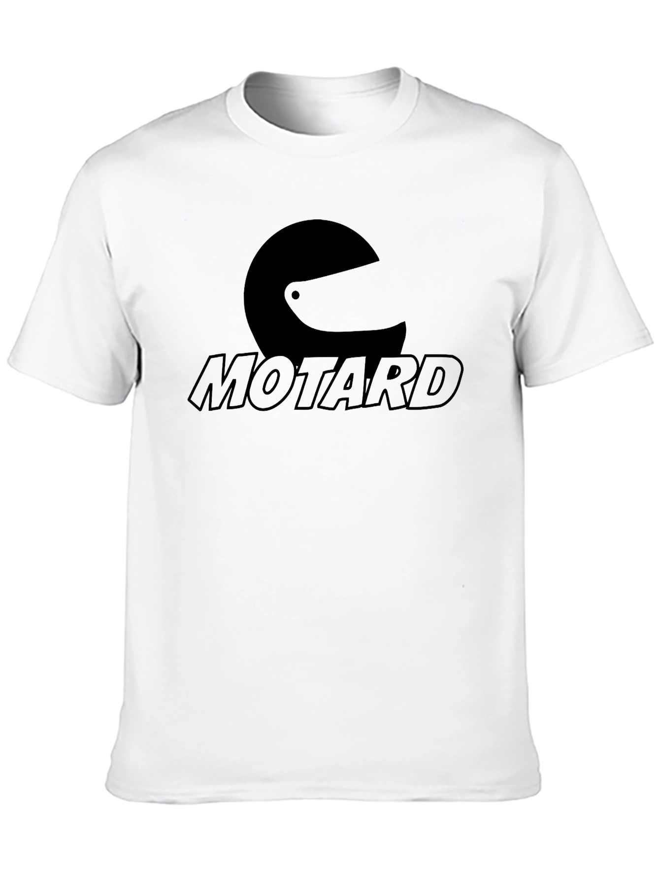 Motard Helmet Graphic Tee - Black