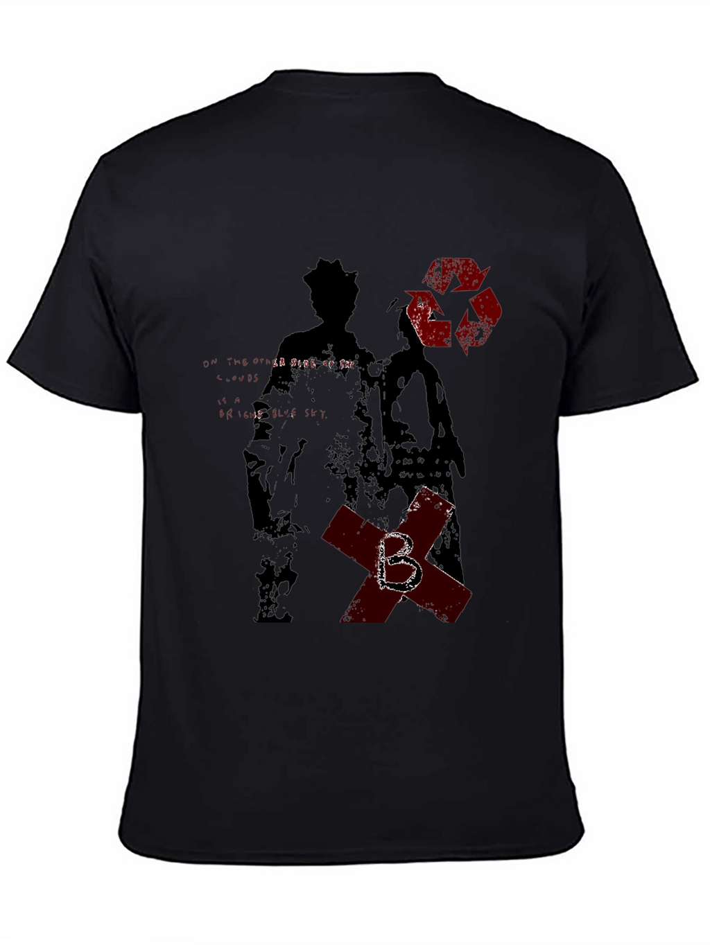 Edgy Graphic Print Black T-Shirt