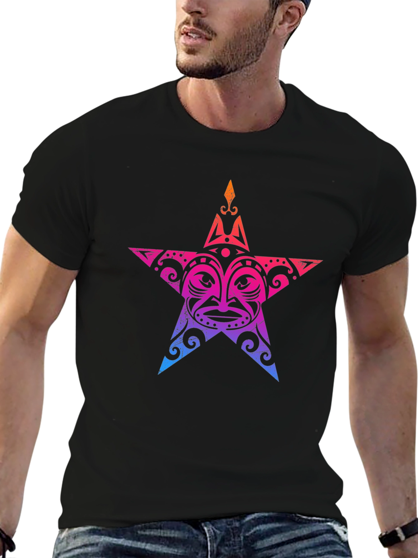 Tribal Star Graphic T-Shirt