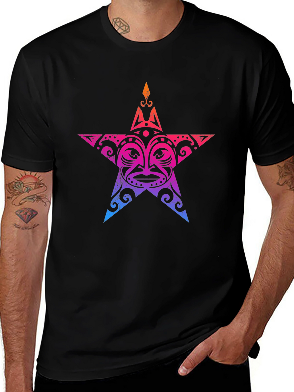 Tribal Star Graphic T-Shirt