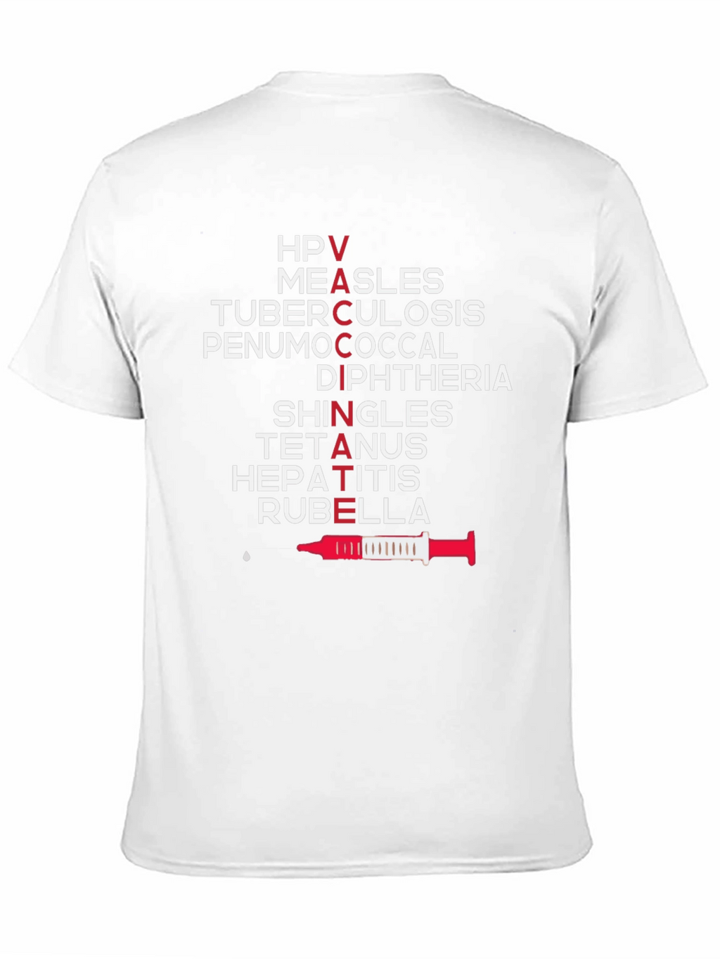 Vaccinate Black T-Shirt - Health & Safety Awareness