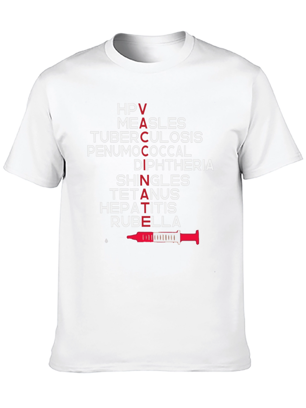 Vaccinate Black T-Shirt - Health & Safety Awareness