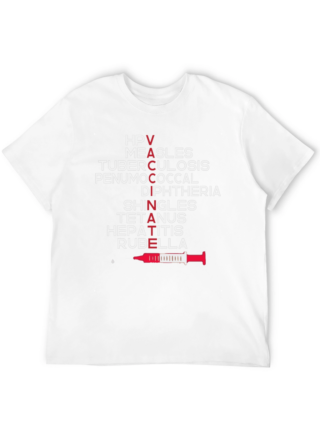 Vaccinate Black T-Shirt - Health & Safety Awareness