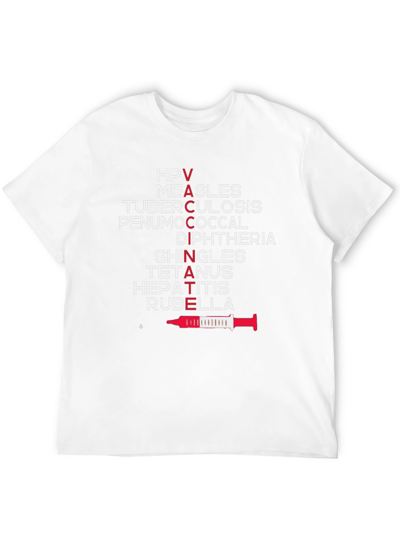 Vaccinate Black T-Shirt - Health & Safety Awareness
