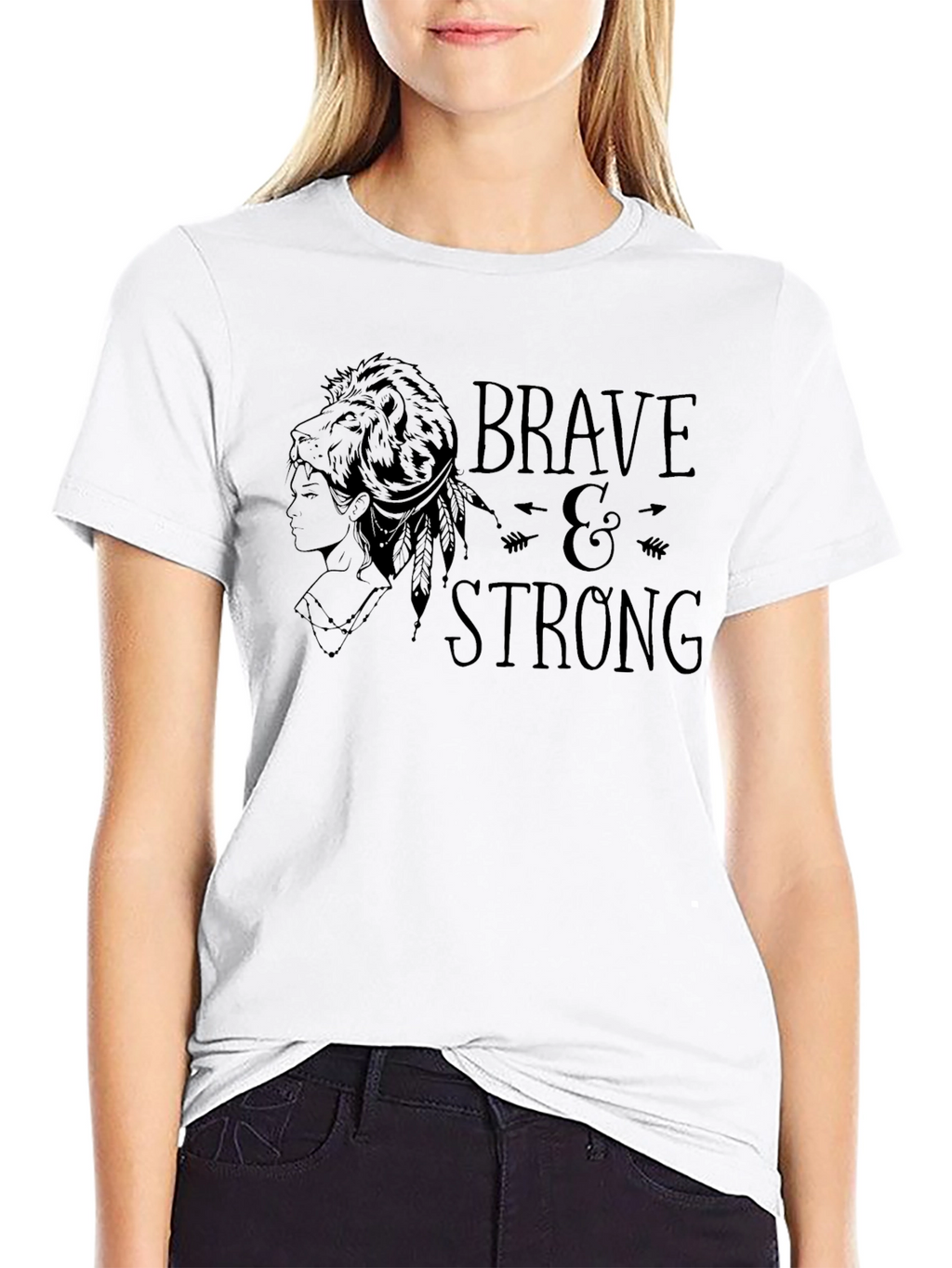 Brave & Strong Graphic Tee - Black