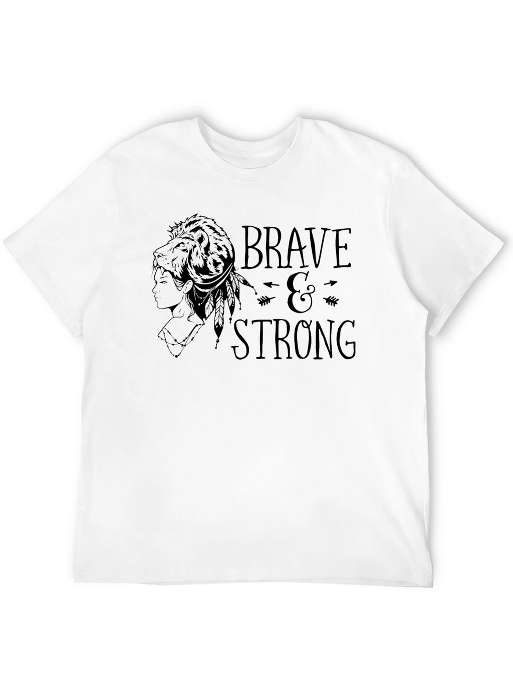Brave & Strong Graphic Tee - Black