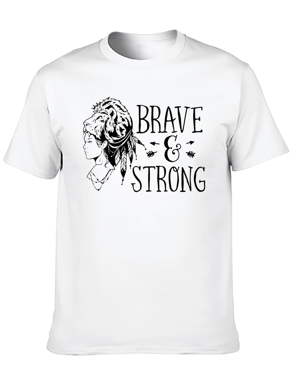 Brave & Strong Graphic Tee - Black