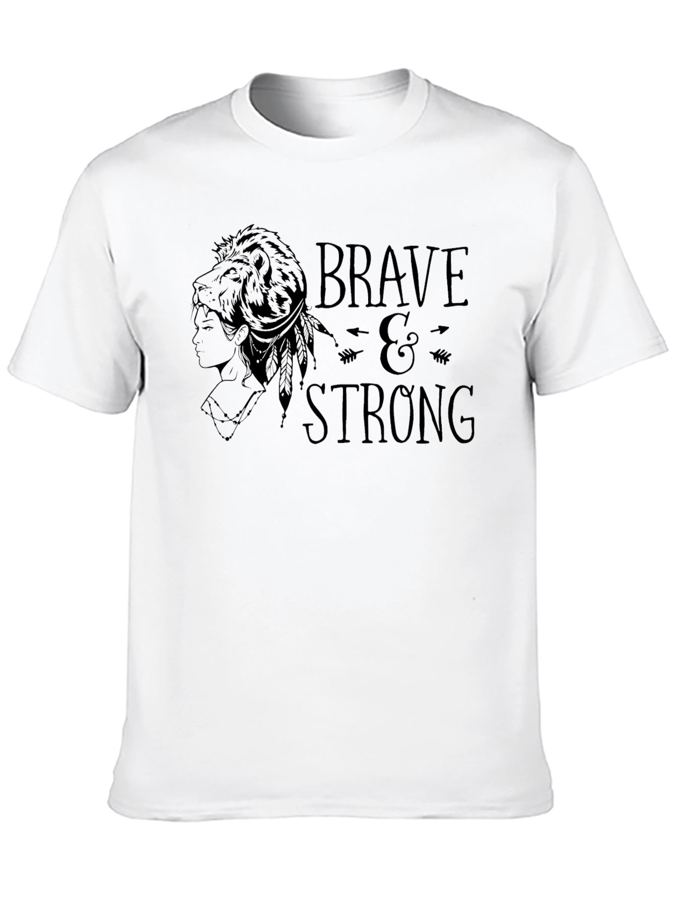 Brave & Strong Graphic Tee - Black