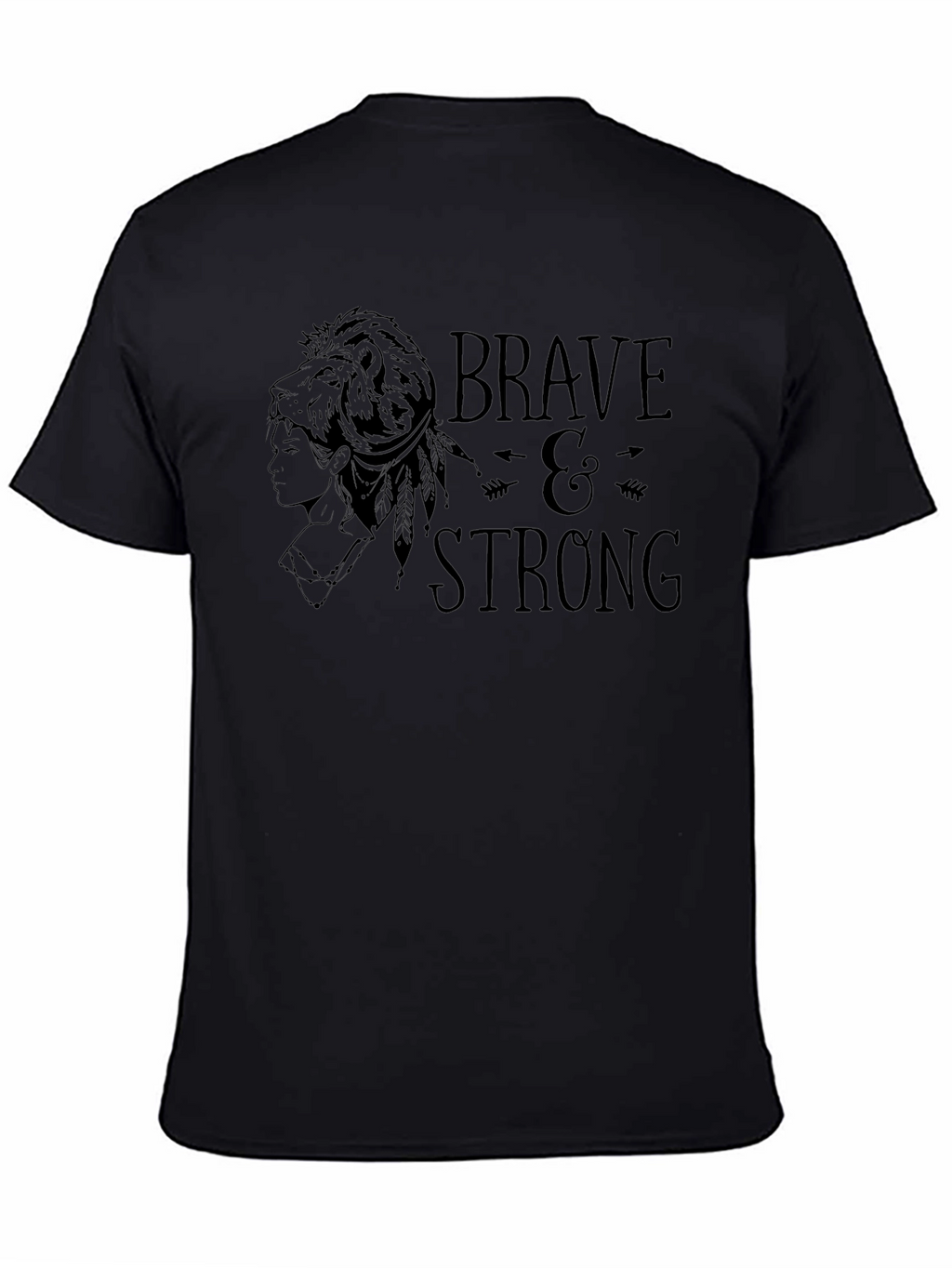 Brave & Strong Graphic Tee - Black