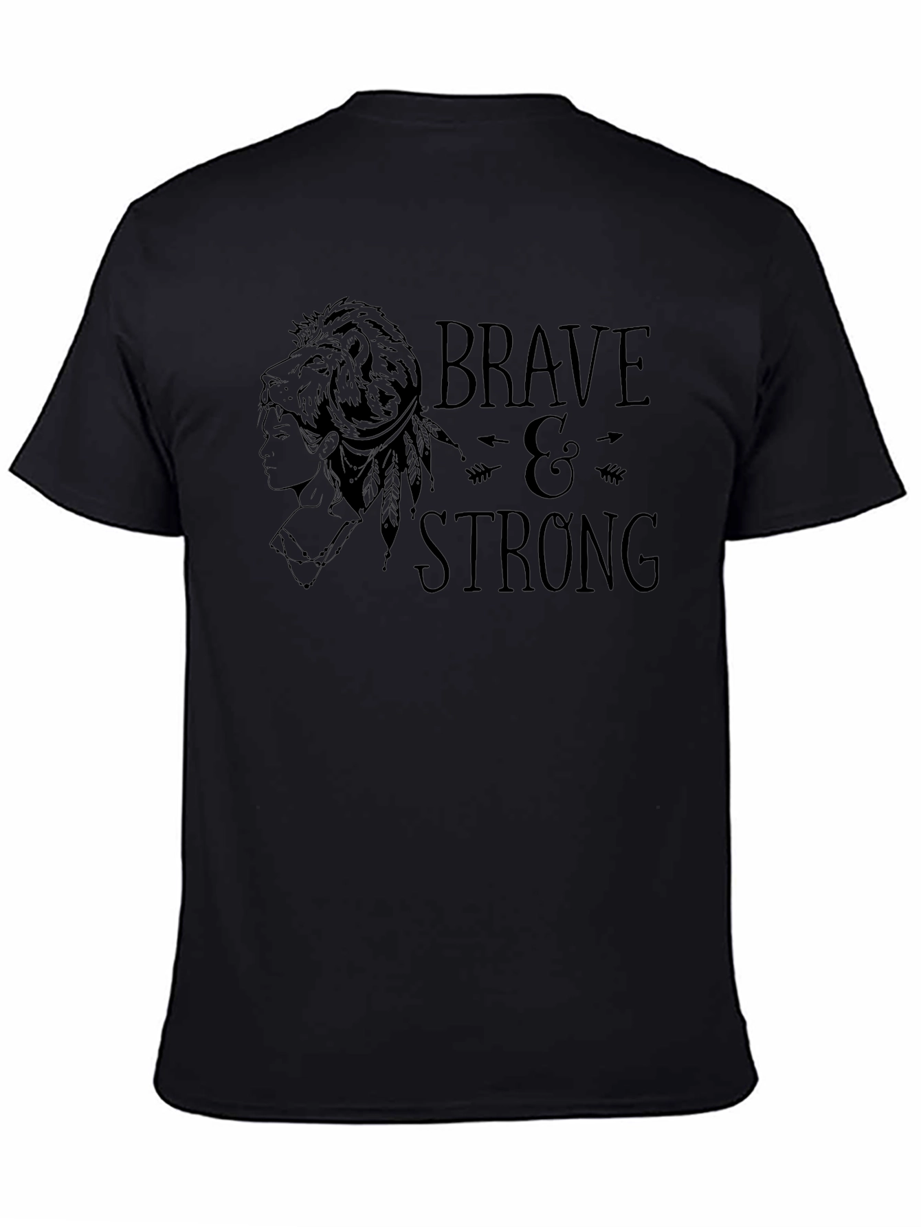 Brave & Strong Graphic Tee - Black