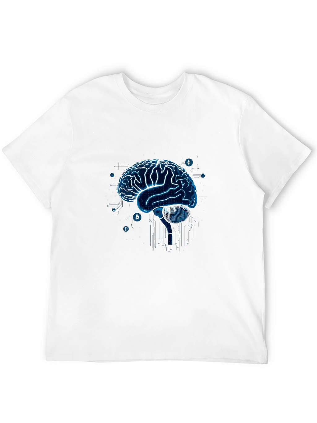 Tech Brain T-Shirt - Modern Digital Design