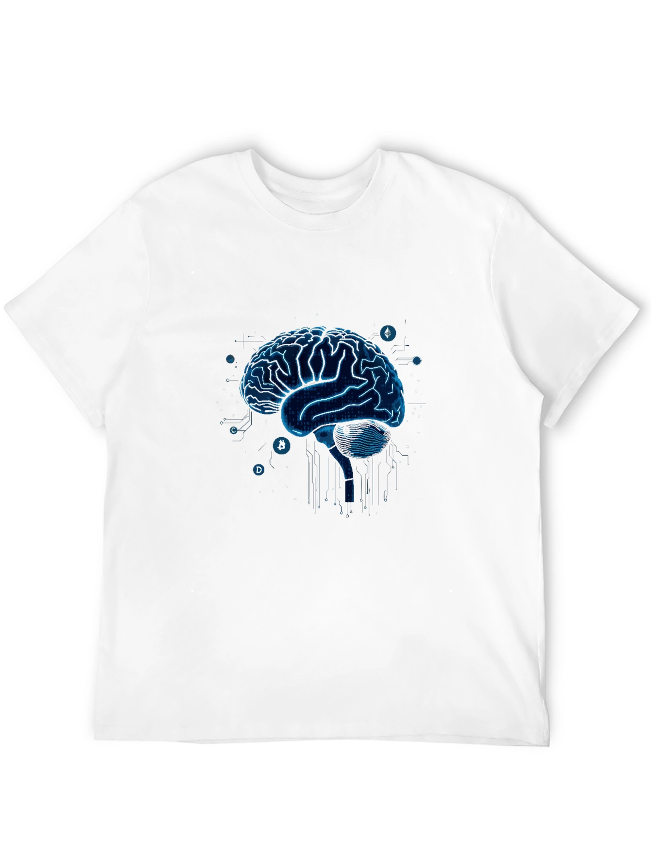 Tech Brain T-Shirt - Modern Digital Design