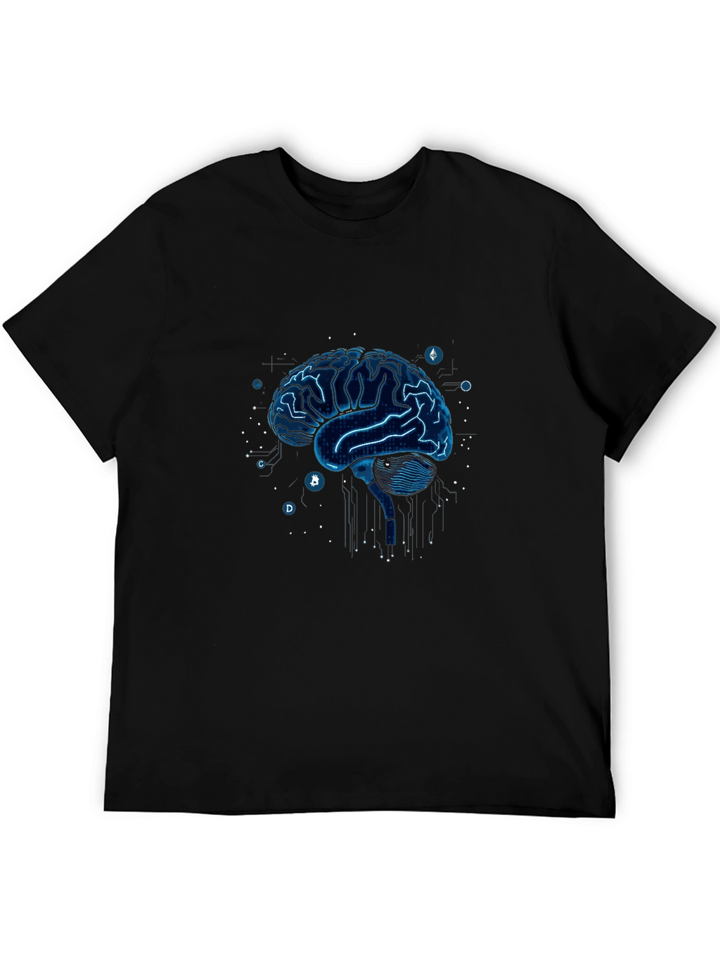 Tech Brain T-Shirt - Modern Digital Design