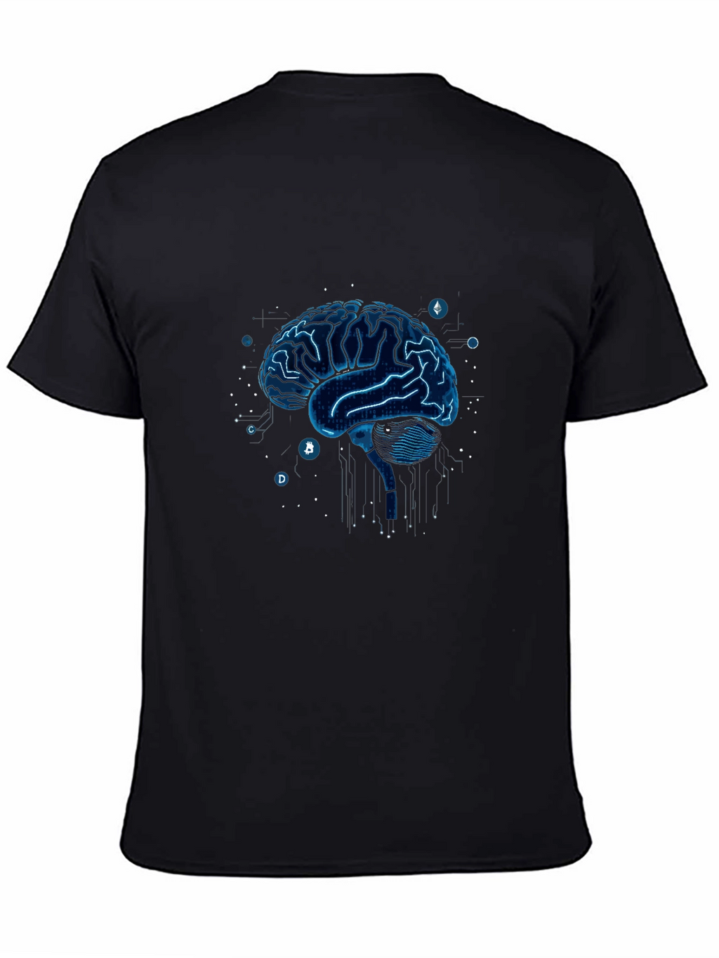 Tech Brain T-Shirt - Modern Digital Design