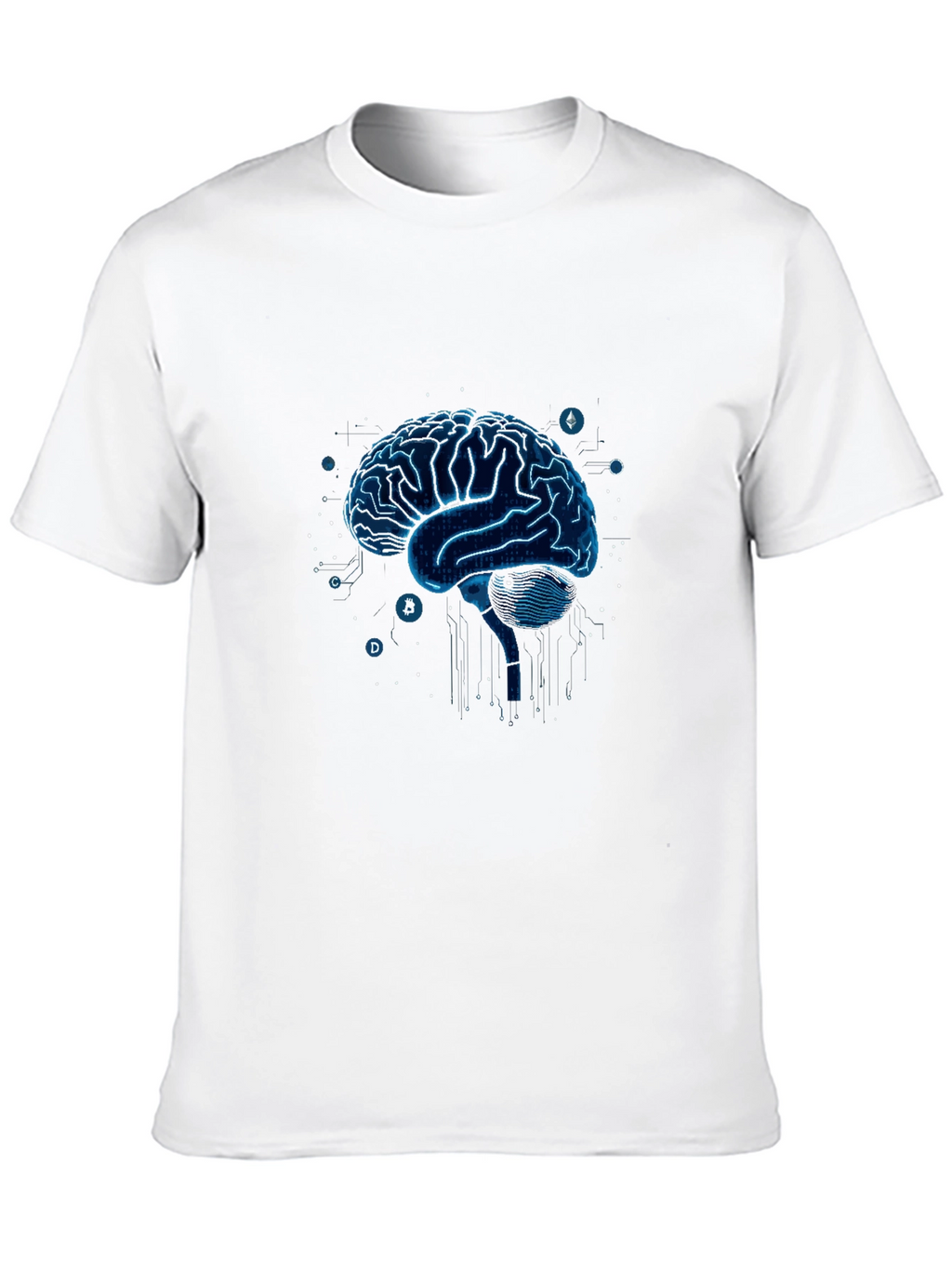 Tech Brain T-Shirt - Modern Digital Design