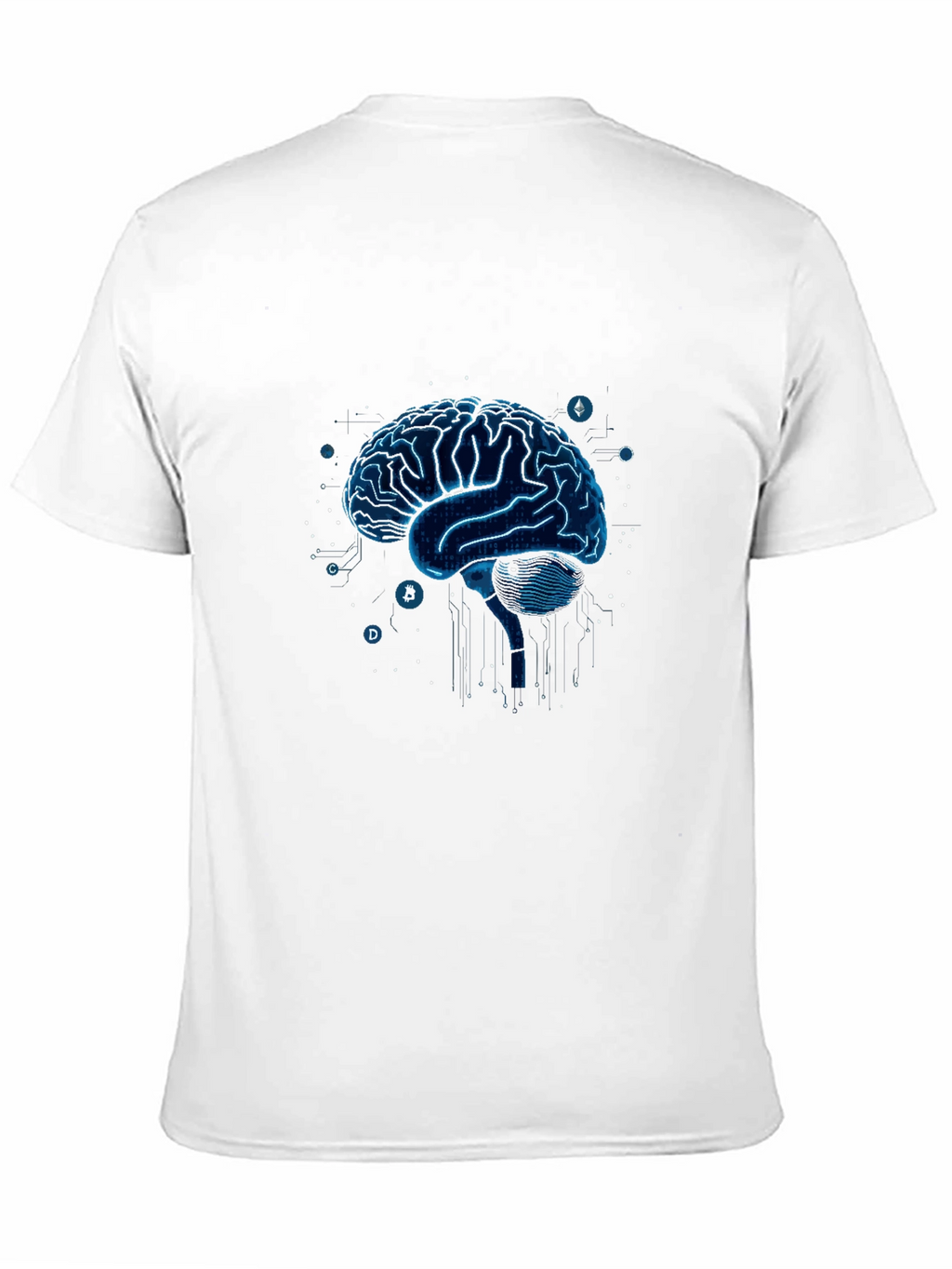 Tech Brain T-Shirt - Modern Digital Design