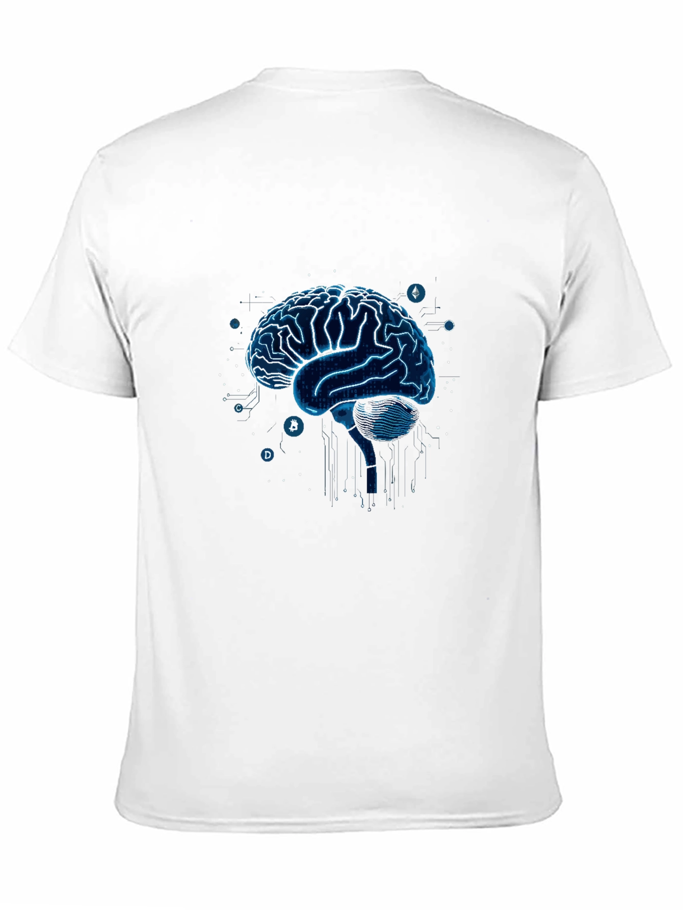 Tech Brain T-Shirt - Modern Digital Design