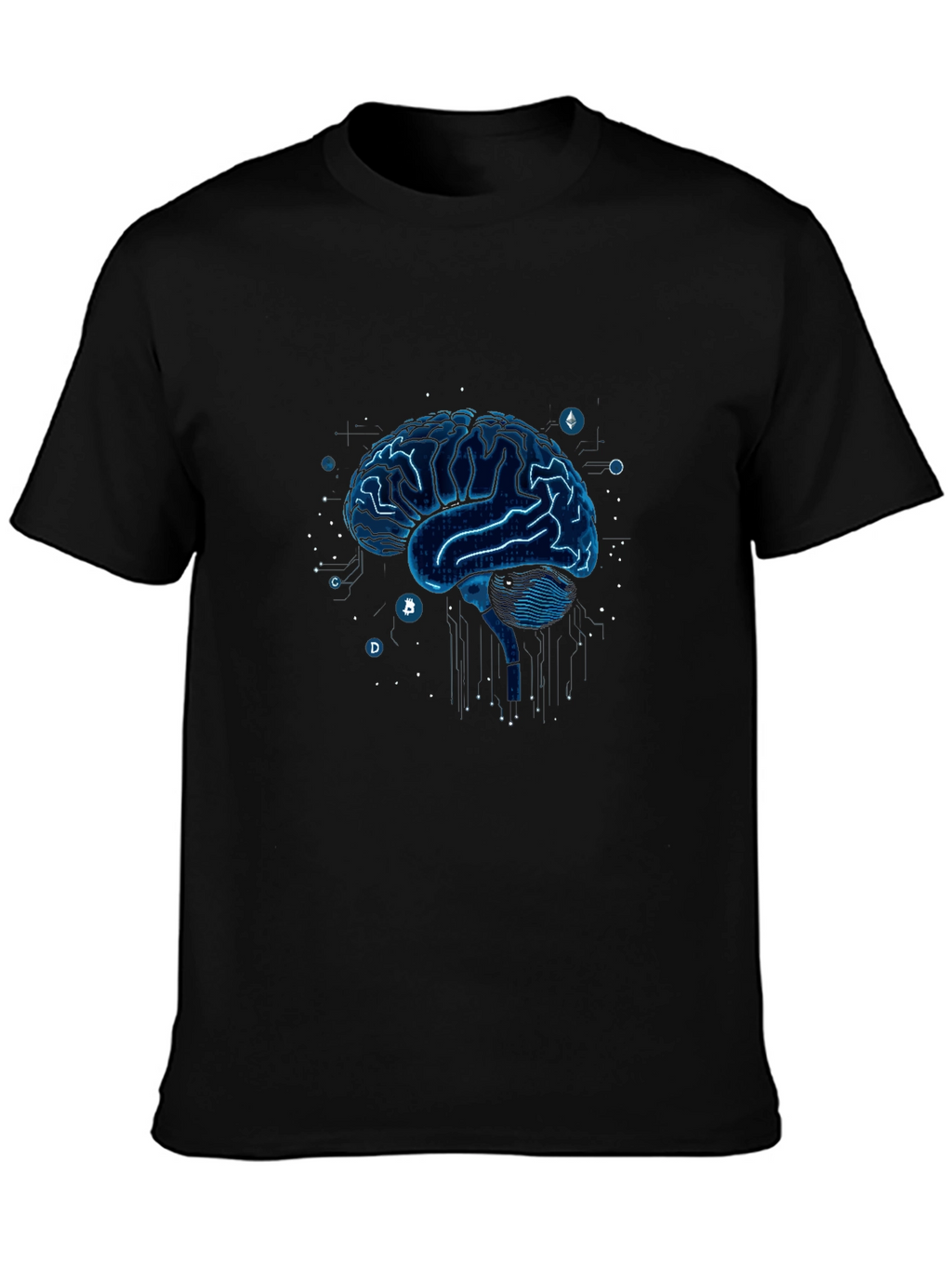 Tech Brain T-Shirt - Modern Digital Design