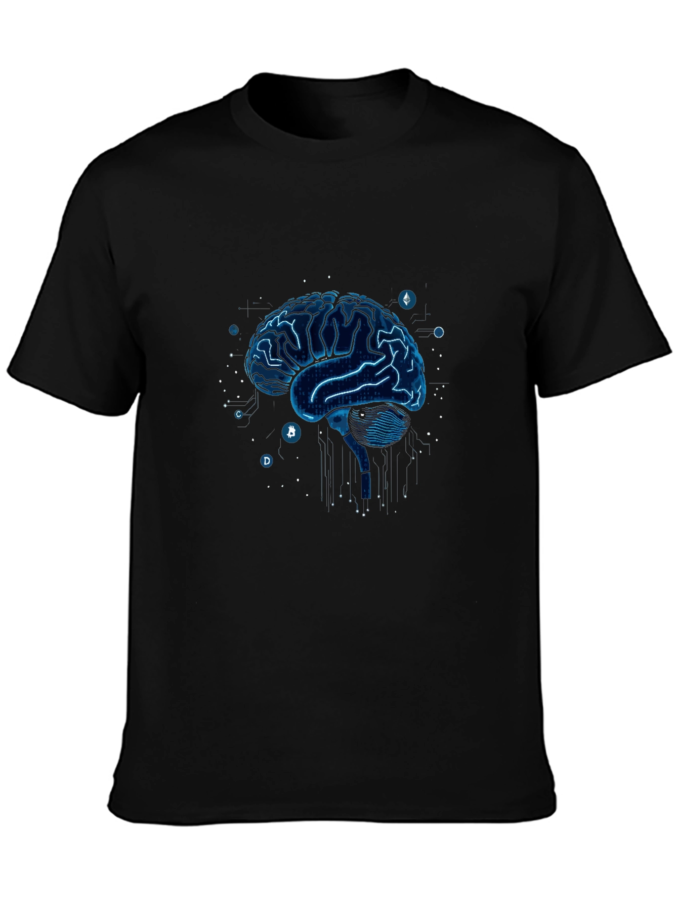 Tech Brain T-Shirt - Modern Digital Design