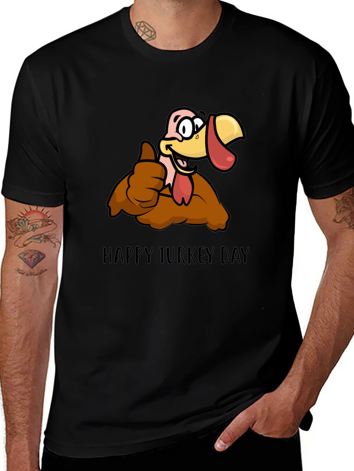 Happy Turkey Day Graphic T-Shirt
