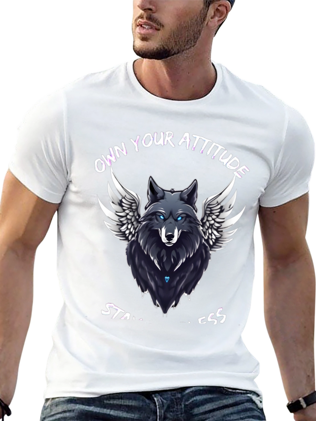 Own Your Attitude Wolf Graphic T-Shirt