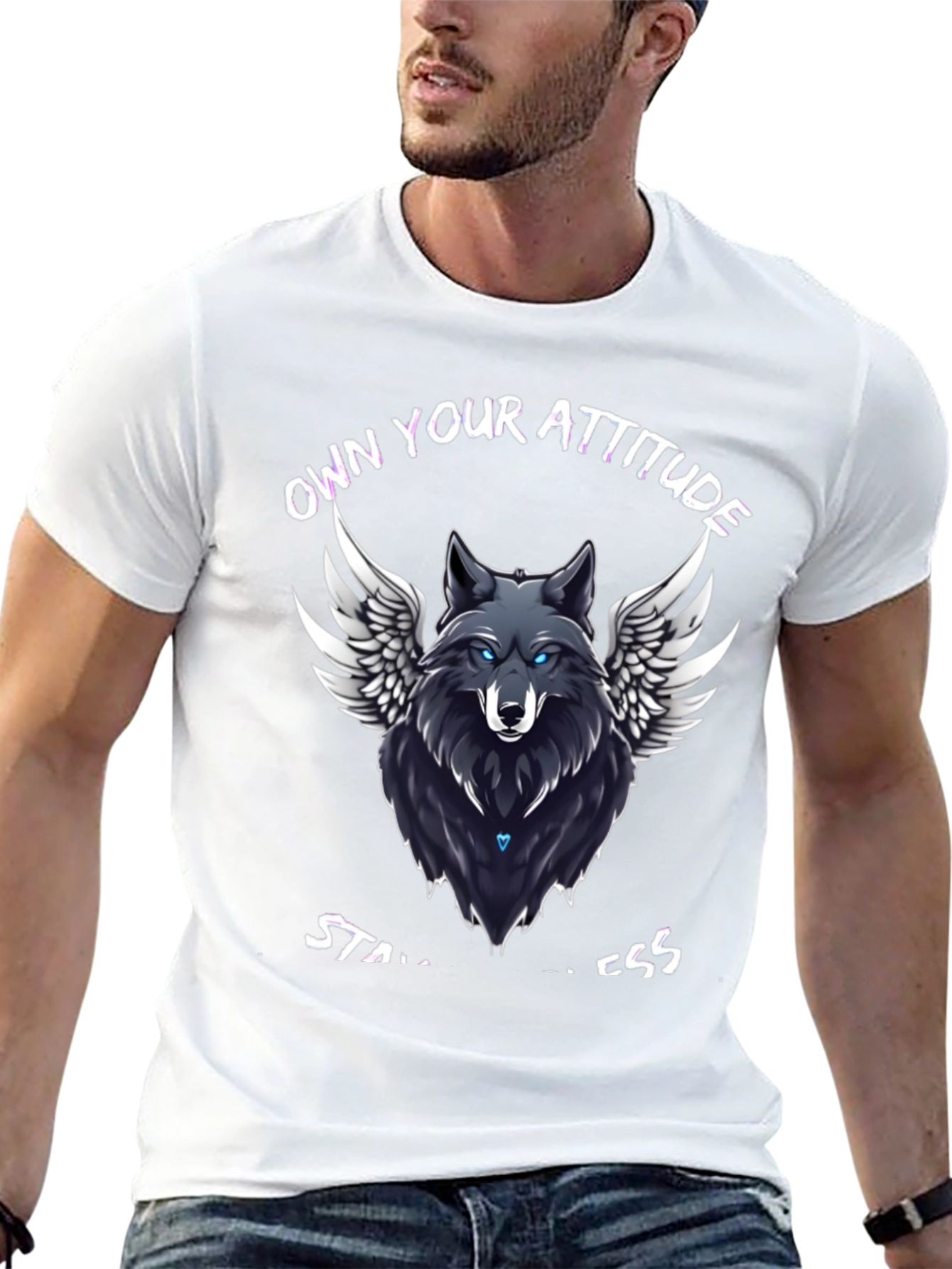 Own Your Attitude Wolf Graphic T-Shirt