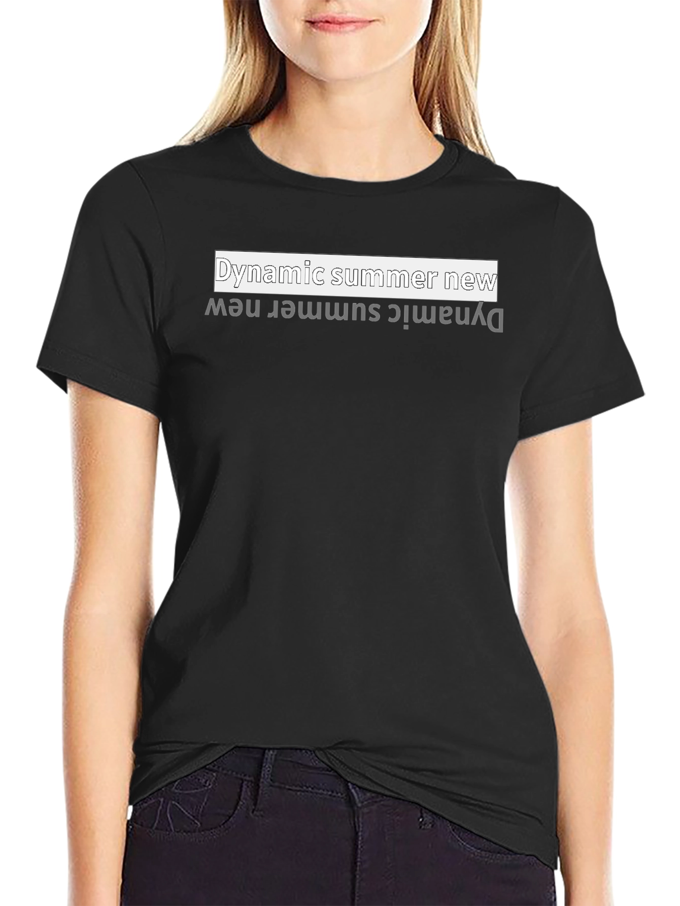 Dynamic Summer New Black T-Shirt