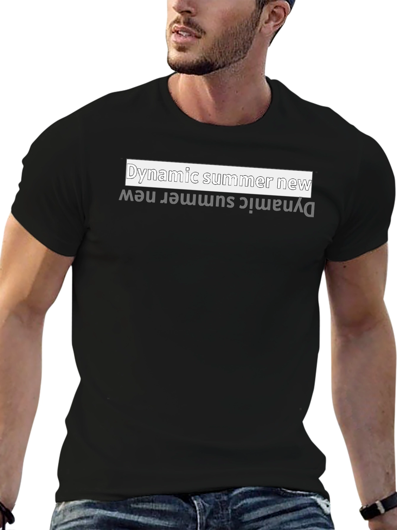 Dynamic Summer New Black T-Shirt