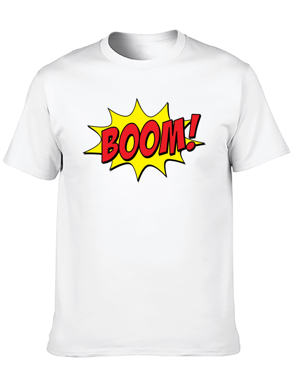 Comic Book Style BOOM! Graphic Black T-Shirt