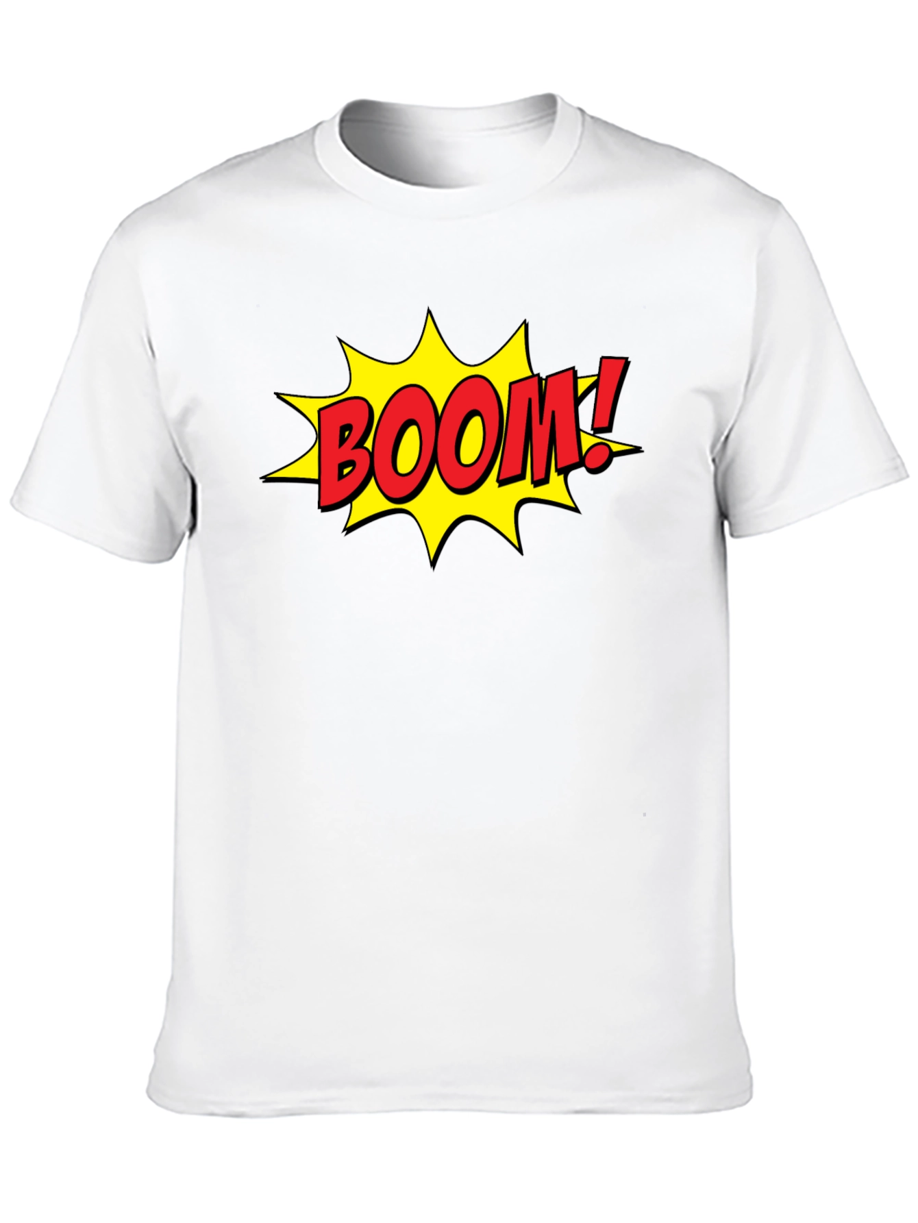 Comic Book Style BOOM! Graphic Black T-Shirt