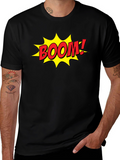 Comic Book Style BOOM! Graphic Black T-Shirt